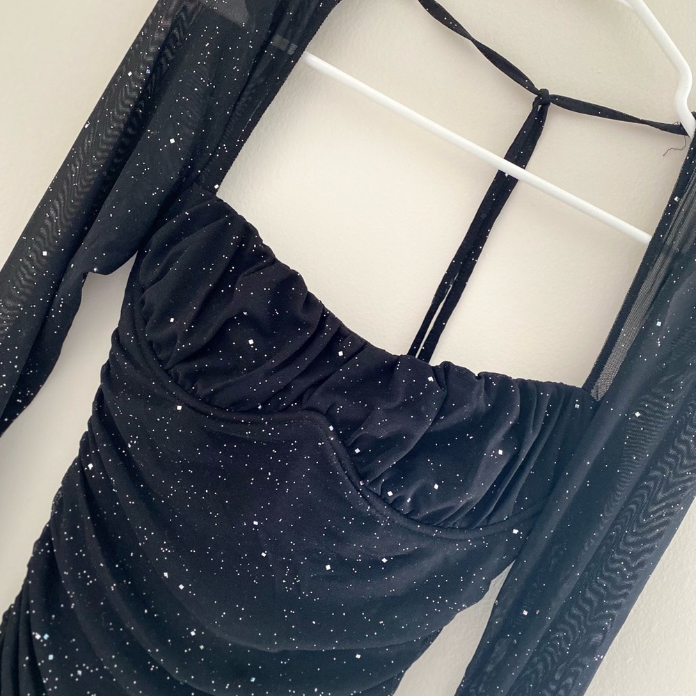 Elegant Black Long Sleeve Dress